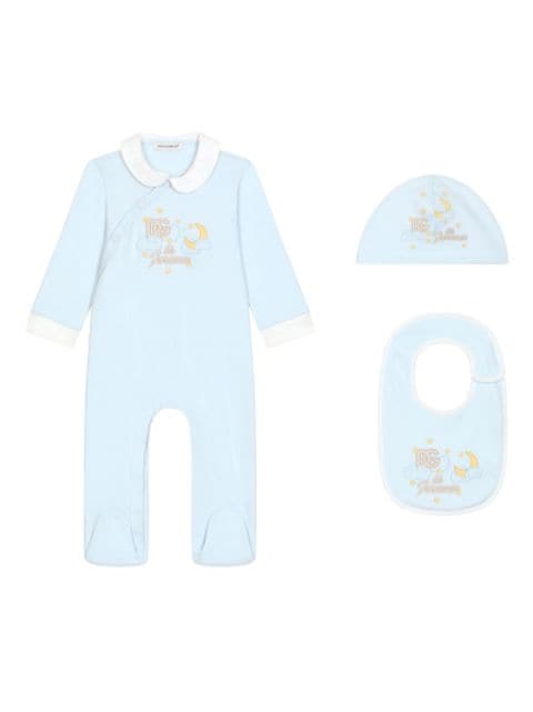 Dolce & Gabbana Kids set de mameluco con estampado Moon and Star