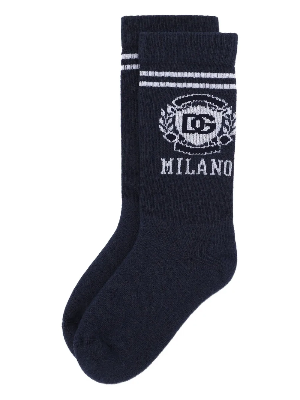 Dolce & Gabbana Kids DG logo socks - Blu