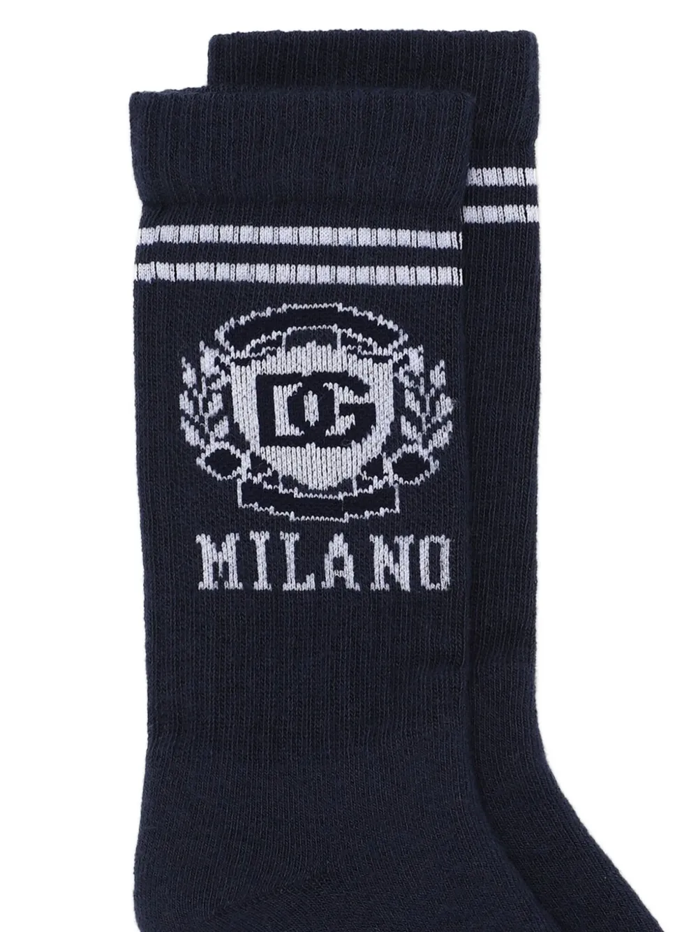 Dolce & Gabbana Kids Sokken met DG-logo Blauw