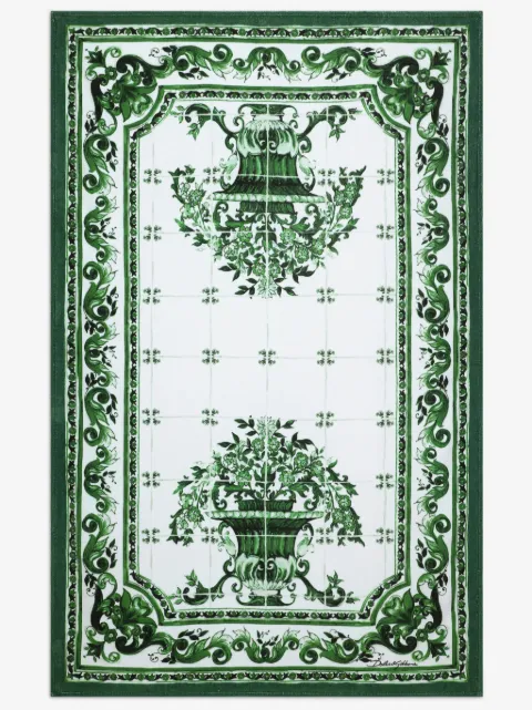 Dolce & Gabbana serviette de plage à imprimé Majolica