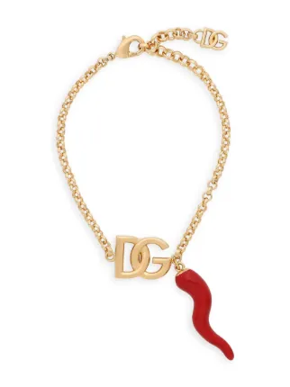 DOLCE & GABBANA チャーム ゴールド ジェムストーン チャーム＆イニシャル | DG®