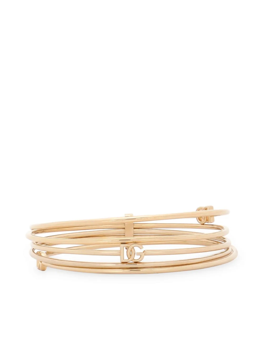 Dolce & Gabbana DG logo-charm multi-hoop bangle | Gold | Image 1