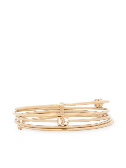 Dolce & Gabbana DG logo-charm multi-hoop bangle