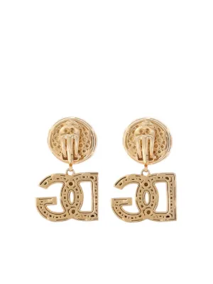 【送料&関税込】Dolce & Gabbana Logo Dangling Earrings Dolce & Gabbana DG-logo Drop Earrings | Gold | FARFETCH JO