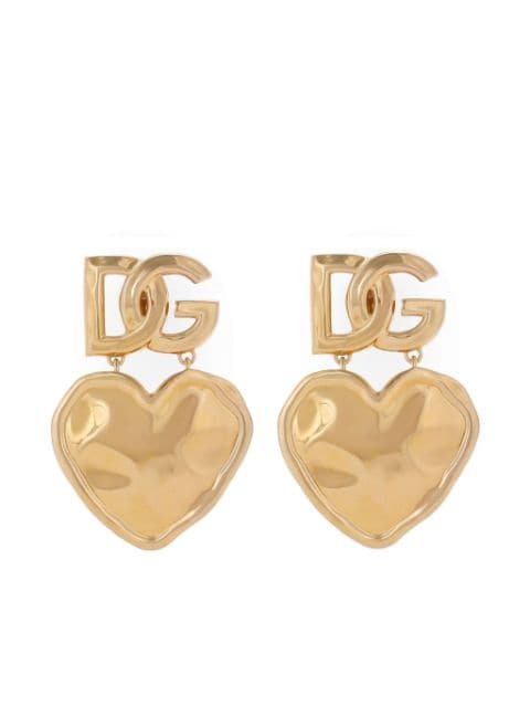 Dolce & Gabbana heart-pendant earrings 