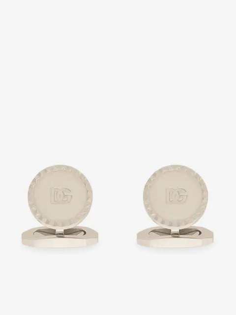 Dolce & Gabbana engraved-logo cufflink