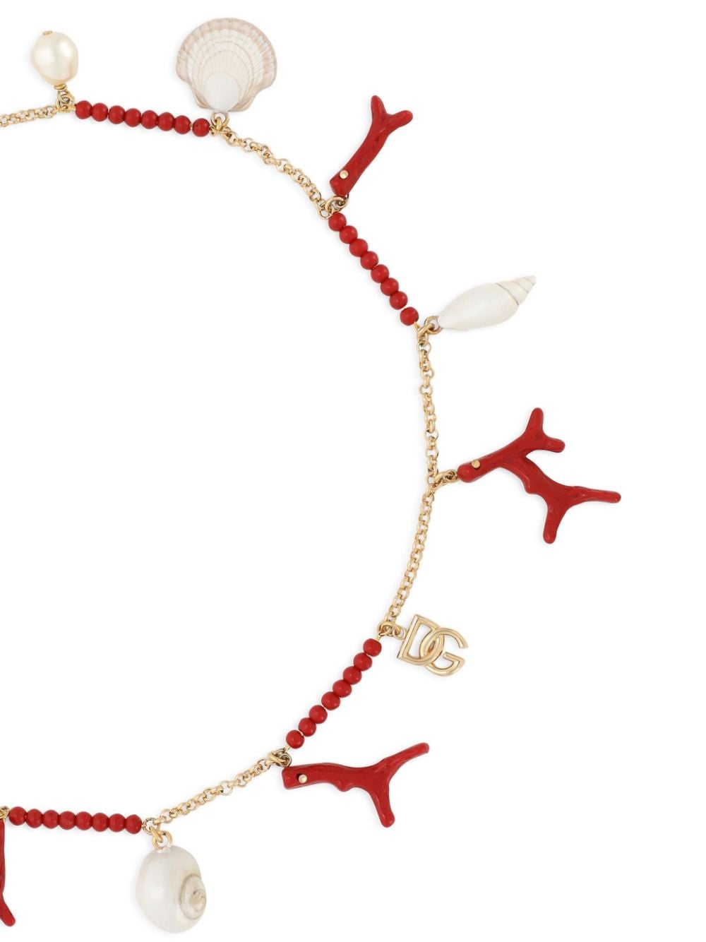 Shop Dolce & Gabbana Dg Charm Necklace In Red