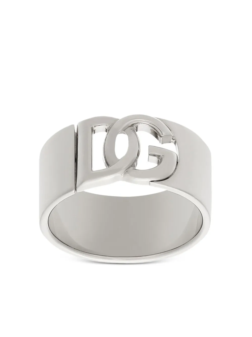 Dolce & Gabbana Dg Cut-out Band Ring In Metallic