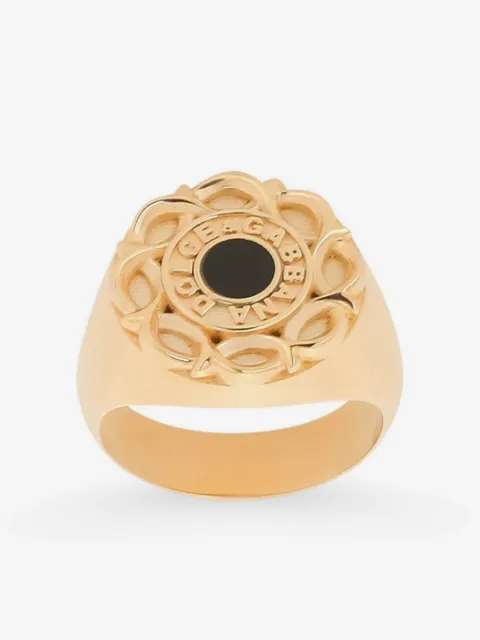 Dolce & Gabbana DG-print enamel ring