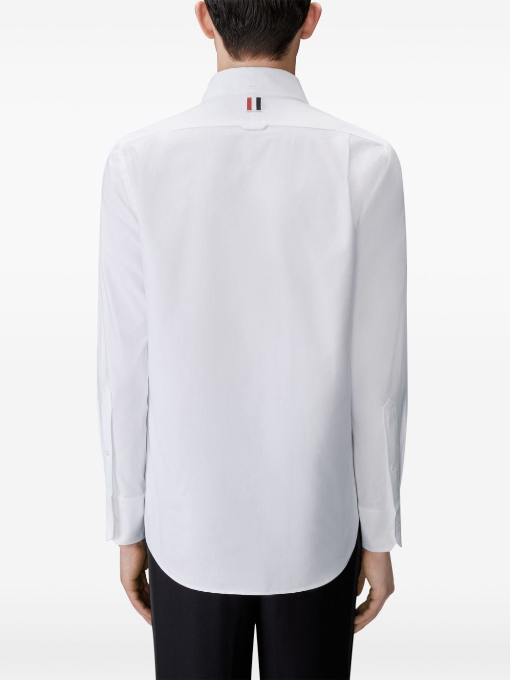 Shop Thom Browne Logo-appliqué Shirt In White