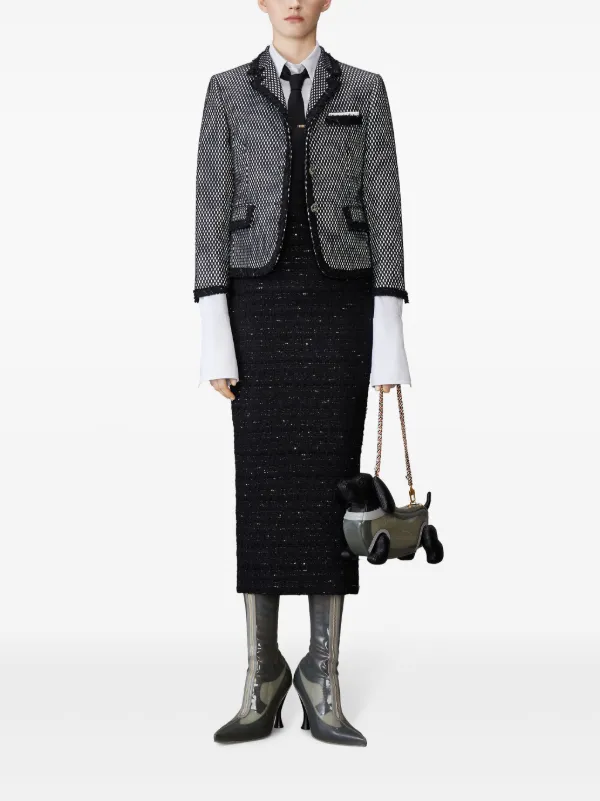 スカート Thom Browne Navy Blue Pinstriped Pencil Skirt clot_150724_65890_4.jpg