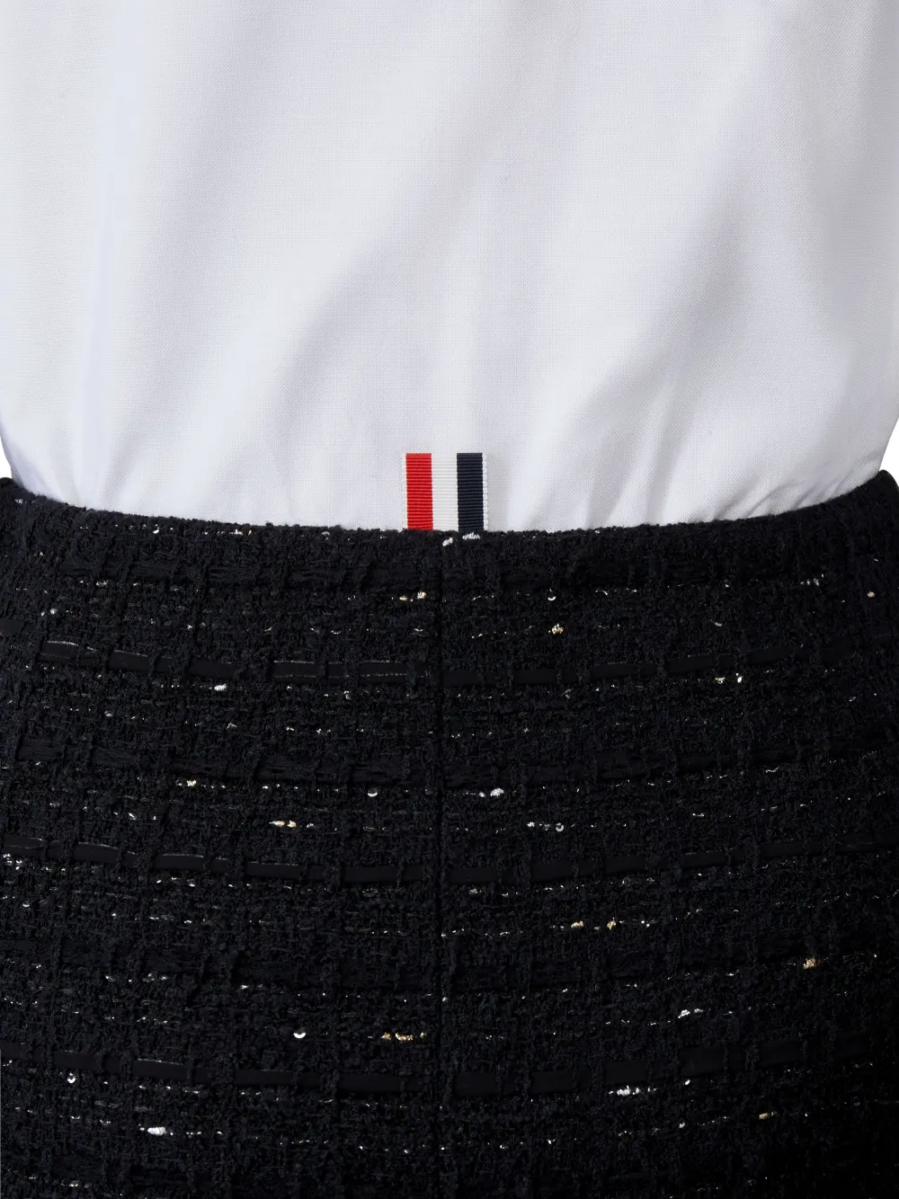 Thom Browne Tweed kokerrok Zwart