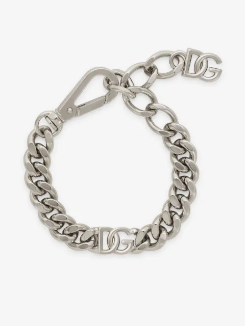 Dolce & Gabbana logo-plaque cuban-link bracelet
