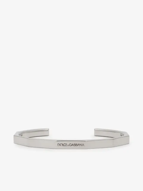 Dolce & Gabbana brazalete con logo grabado