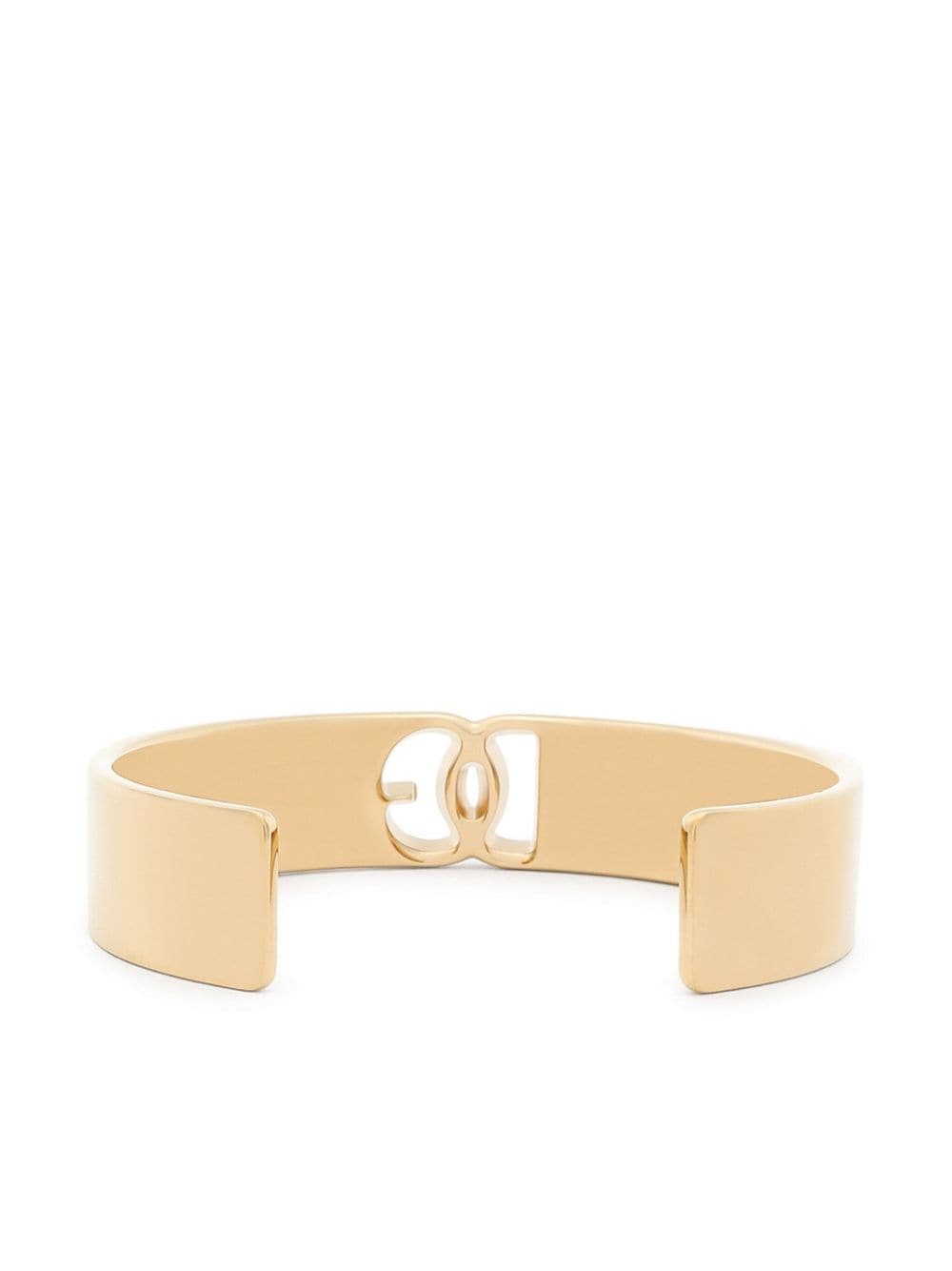 Shop Dolce & Gabbana Dg-logo Cuff Bracelet In Gold