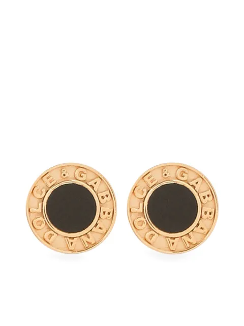 Dolce & Gabbana logo-debossed stud earrings
