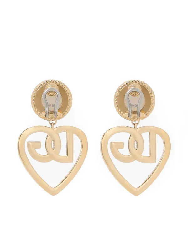 Dolce gabbana heart earrings sales