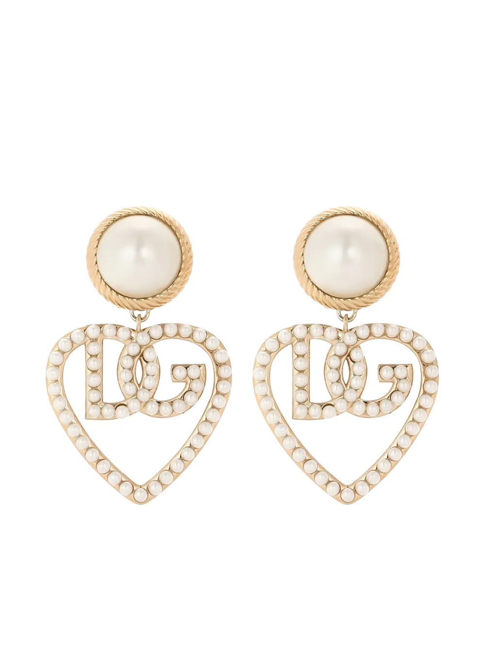 Dolce & Gabbana aretes con dije de corazón | dorado | Image 1