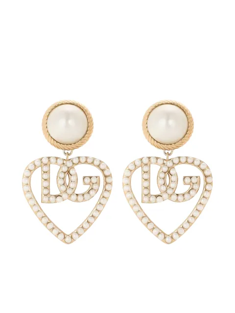 Dolce & Gabbana heart-pendant earrings