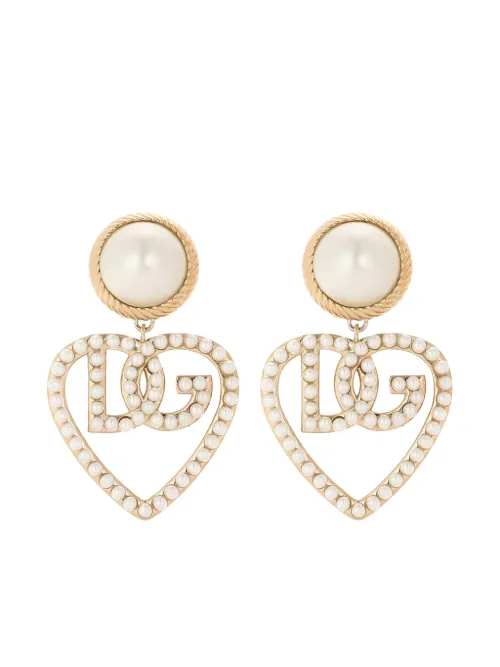 Créoles à pendentif cœur - Dolce & Gabbana - Modalova