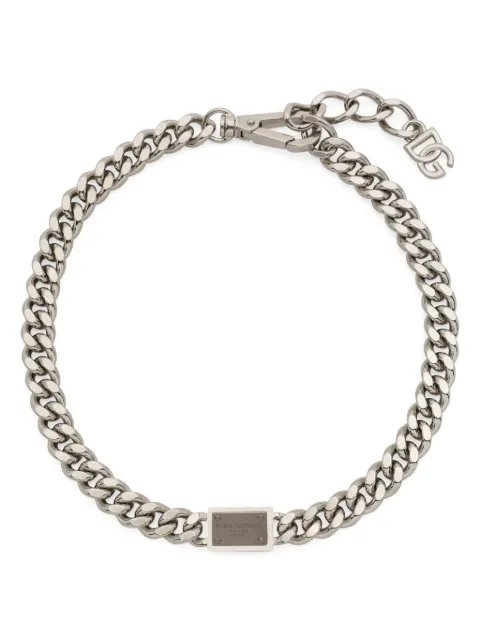 Dolce & Gabbana logo-plaque cuban-link necklace