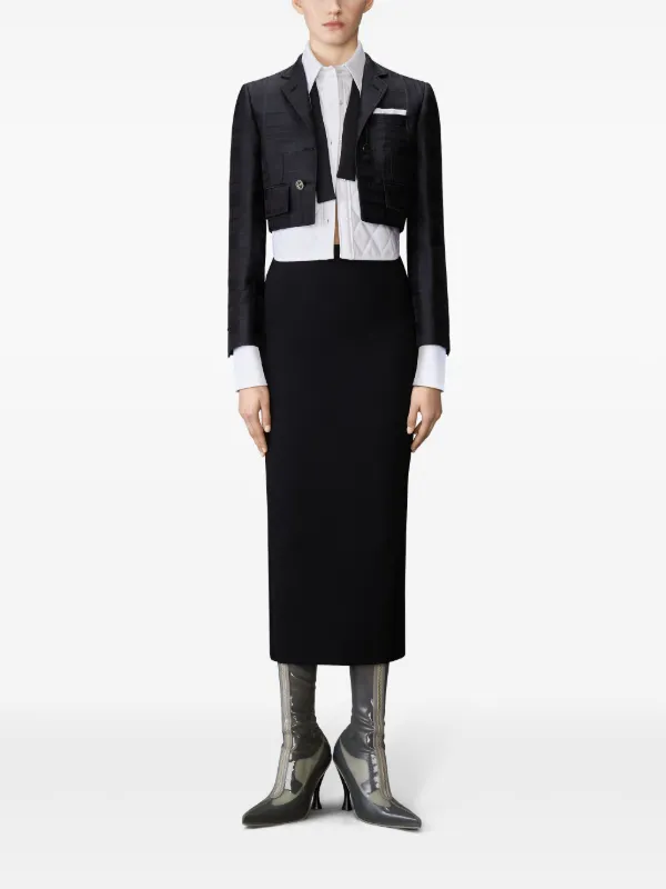 Thom Browne Layered Jacket | Black | FARFETCH RO