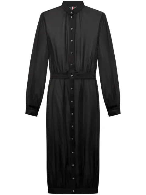 Thom Browne 세미 시스루 미디 드레스