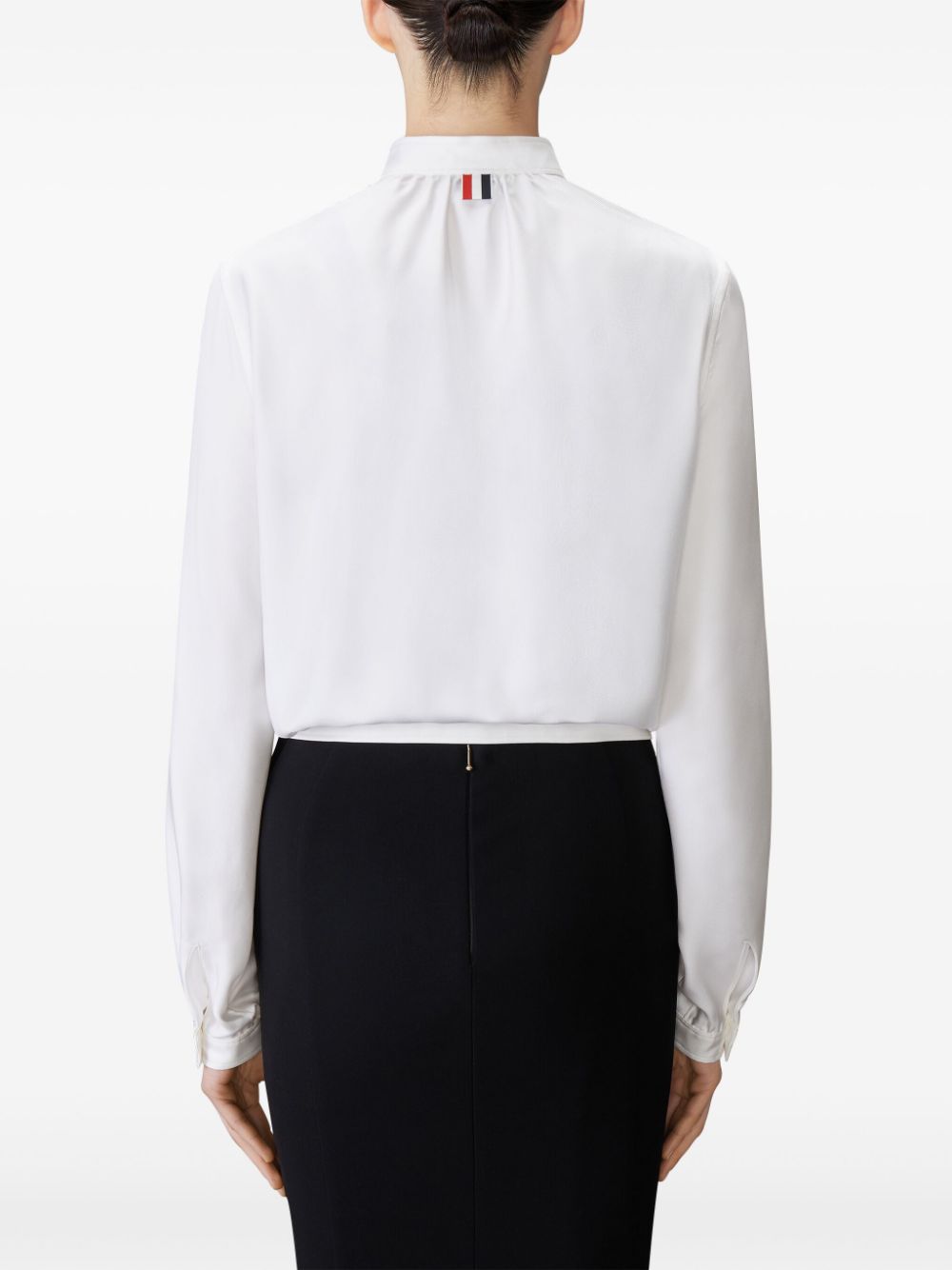 Shop Thom Browne Silk Shirt In White