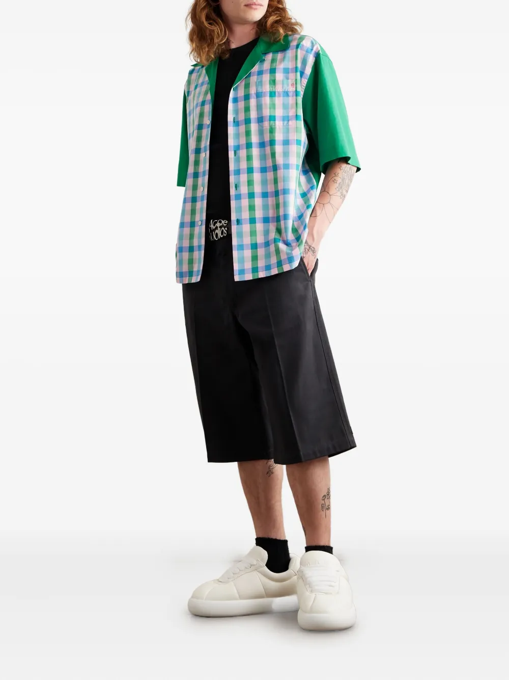 Marni Poloshirt met gingham ruit - Groen