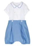 Mariella Ferrari double-breasted linen short set (set of two) - Blue