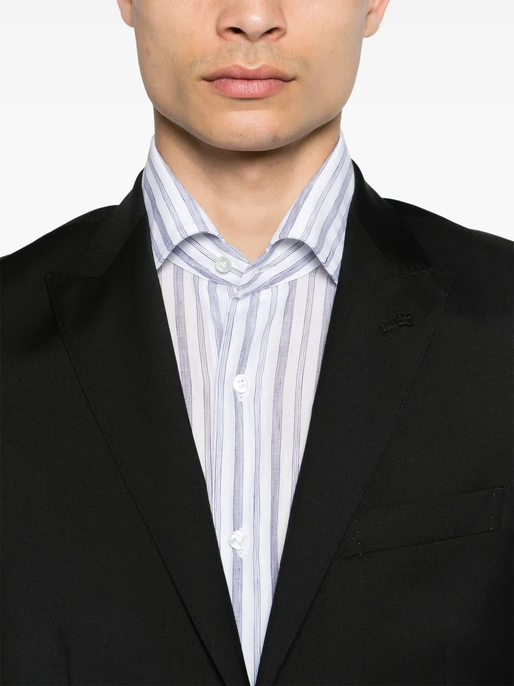 Barba Semi-doorzichtige blouse Wit