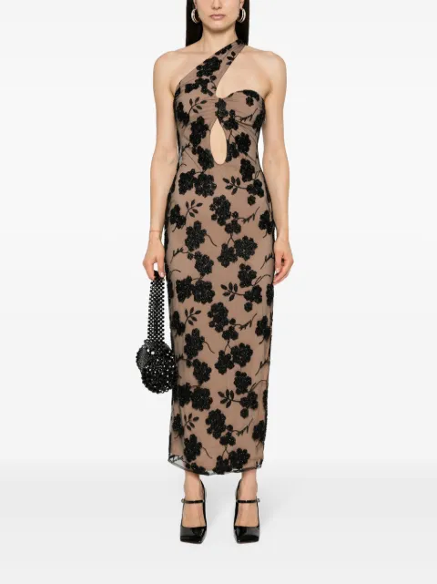 ROTATE BIRGER CHRISTENSEN floral-beads midi dress 1122552949 - 1