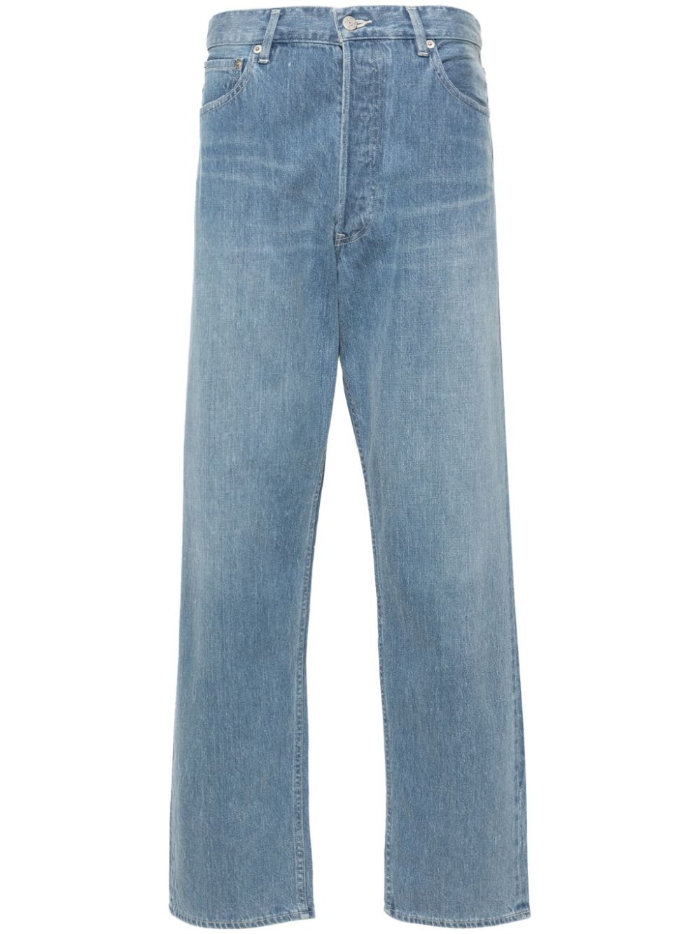 straight-leg cotton jeans