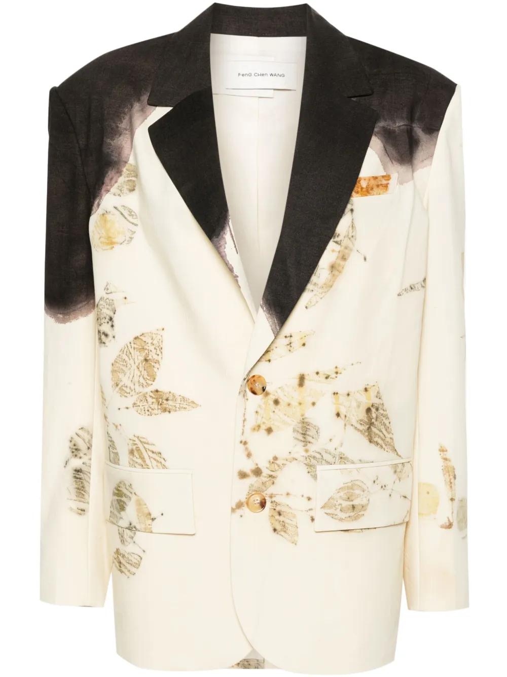 Feng Chen Wang Natural-dye Blazer In Neutrals