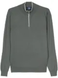 Fedeli half-zip knit jumper - Blue