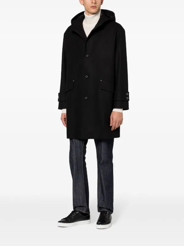 さかな( 'o' ∋ )))＜MACKINTOSH＞HUMBIE Mackintosh Humbie フーデッドコート | ブラック | FARFETCH JP