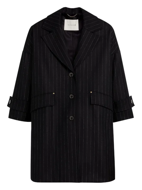 Mackintosh ストライプ コート | ブラック | FARFETCH JP