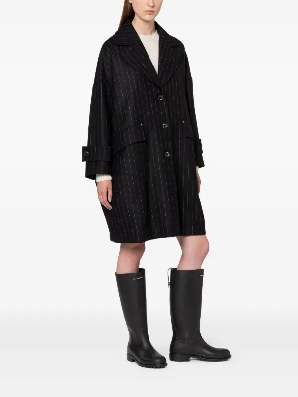 Mackintosh ストライプ コート | ブラック | FARFETCH JP