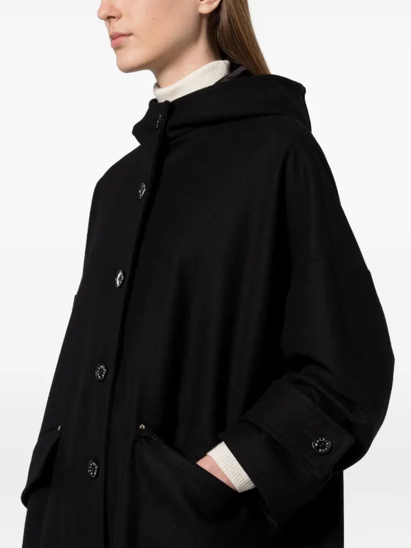 Mackintosh Humbie Hood Overcoat | Black | FARFETCH PL