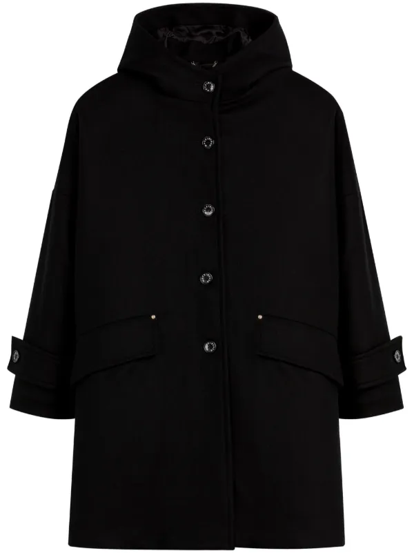 Mackintosh Humbie Hood Overcoat | Black | FARFETCH OM