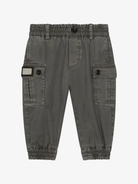 Dolce & Gabbana Kids pantalon à plaque logo