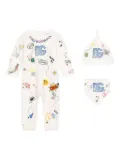 Dolce & Gabbana Kids Comic DG-logo babygrow set - White