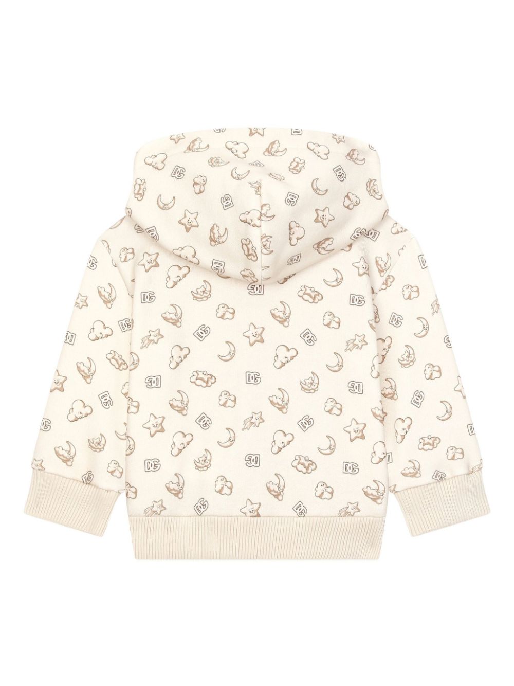 Dolce & Gabbana Kids Hoodie met print - Beige