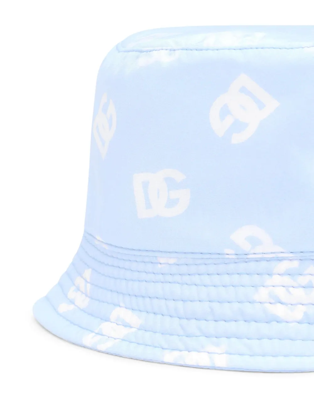 Shop Dolce & Gabbana Logo-print Bucket Hat In Blue