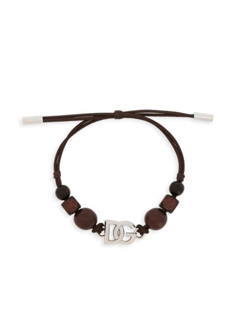 Dolce & Gabbana DG-logo cord bracelet