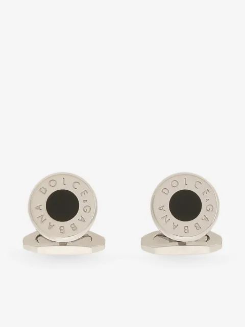 Dolce & Gabbana logo-engraved cufflinks