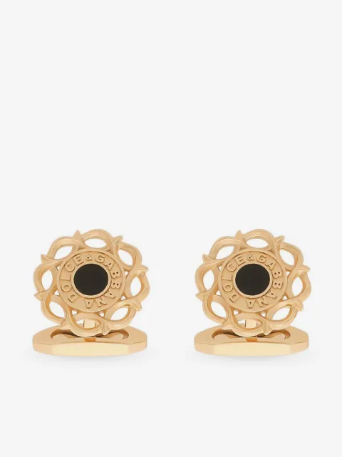 Dolce & Gabbana floral-motif cufflinks