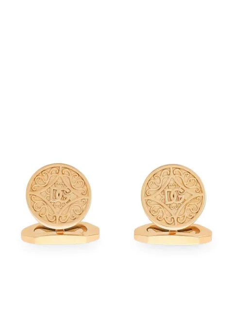 Dolce & Gabbana DG logo-embossed cufflinks