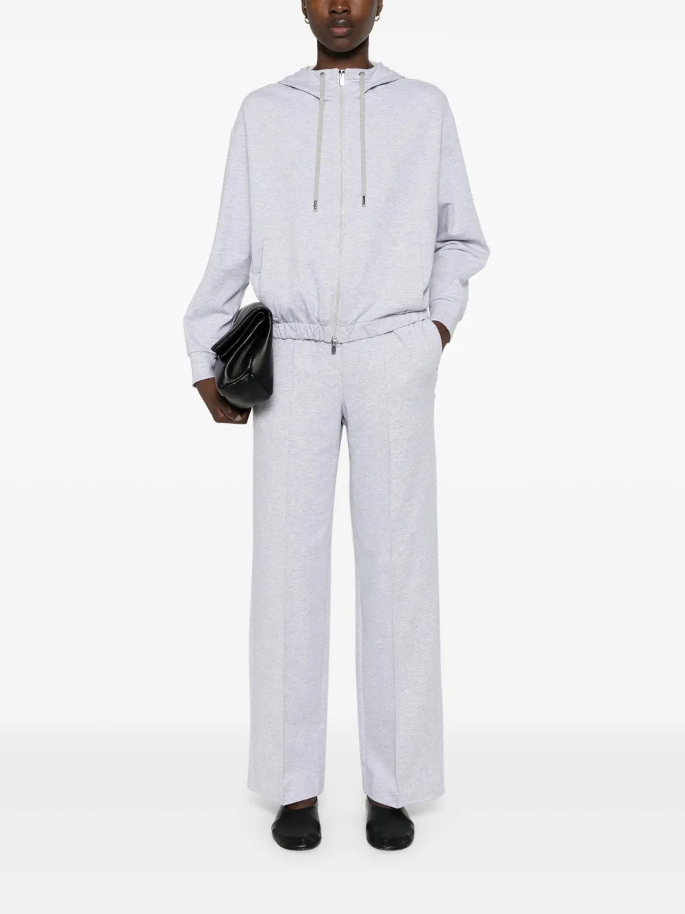 Peserico mélange straight-leg track pants - Grijs