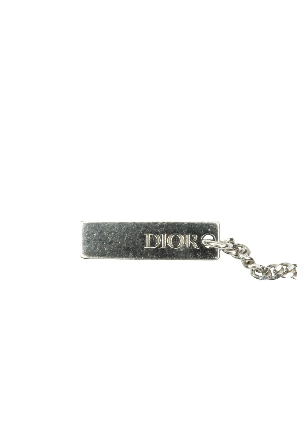 Christian Dior Pre-Owned 20th Century Pre-Owned Dior Homme Logo Pendant costume necklace - Zilver